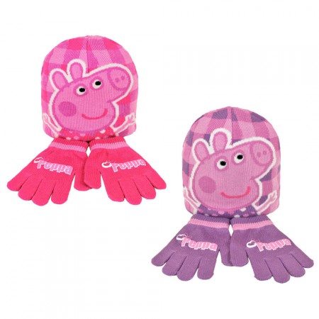 Conjunto Gorro y Guantes Peppa Pig